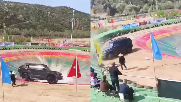山西一越野車炫鍋飄移撞死1人 死者身分曝光（視頻）