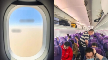 中国航班惊魂 飞机触地复飞  乘客尖叫呕吐