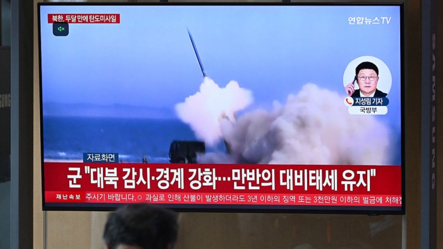 朝鲜朝日本海方向 发射弹道飞弹