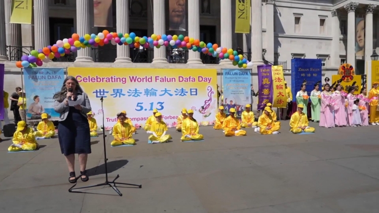 英學員倫敦歡慶世界法輪大法日 政要支持