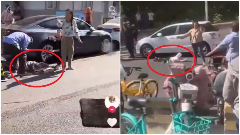 放學時分 北京前進小學門口汽車一路撞人（視頻）