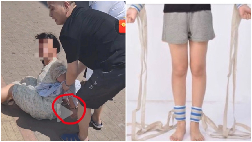 被精神病？河南医院人员当街拿手铐抓人（视频）