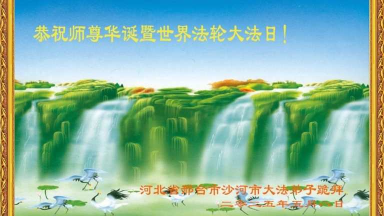 河北法輪功學員慶祝世界法輪大法日(25條)
