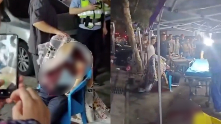 武汉夜宵摊突发枪杀案 二男子疑中枪身亡 （视频）