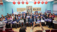 市长参选人斯静格拜访中华公所 向华裔拜票