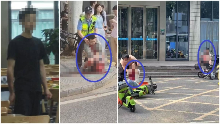武漢大學男生在食堂連砍多人 再割頸自殺（視頻）