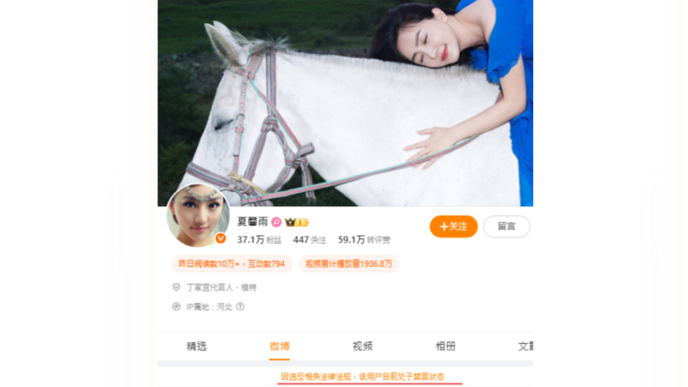 中國女星夏馨雨發敏感言論 小粉紅氣得跳腳