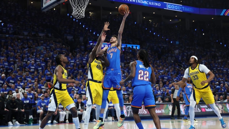 NBA總決賽：雷霆主場勝步行者 雙方1:1戰平