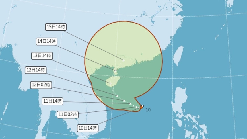 台风蝴蝶疑11日形成 朝海南岛前进 全台12日起下3天雨