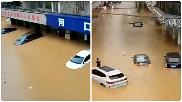 颱風帶來暴雨 水庫洩洪致兩廣多地洪災