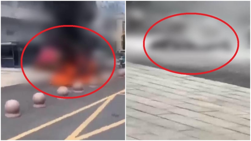 惨烈！传浙江女访民在政府大楼外自焚身亡（视频）
