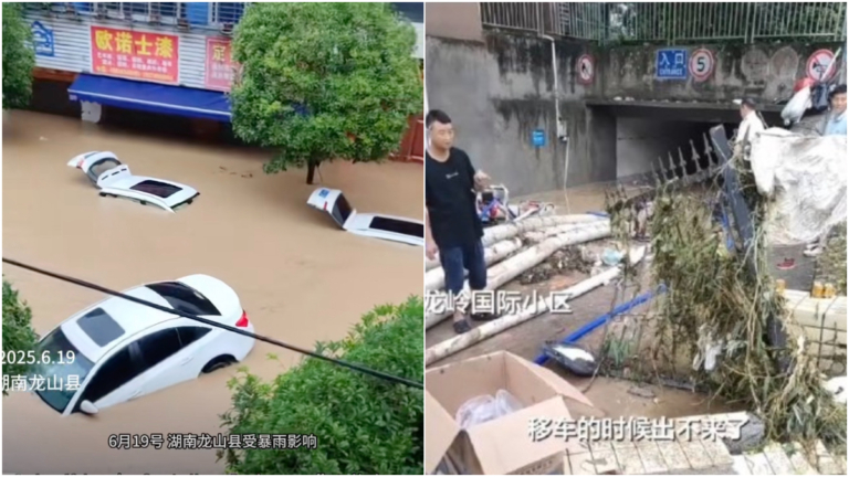 湖南龍山縣暴雨車庫被淹 至少4業主移車時失聯