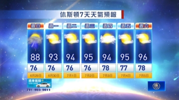 休斯顿天气预报（6月29日至7月5日）