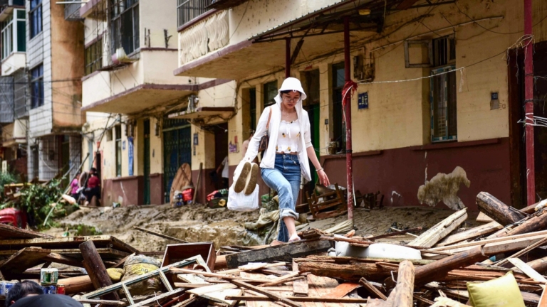 貴州榕江縣上游暴雨加洩洪 民眾慘遭二度洪災