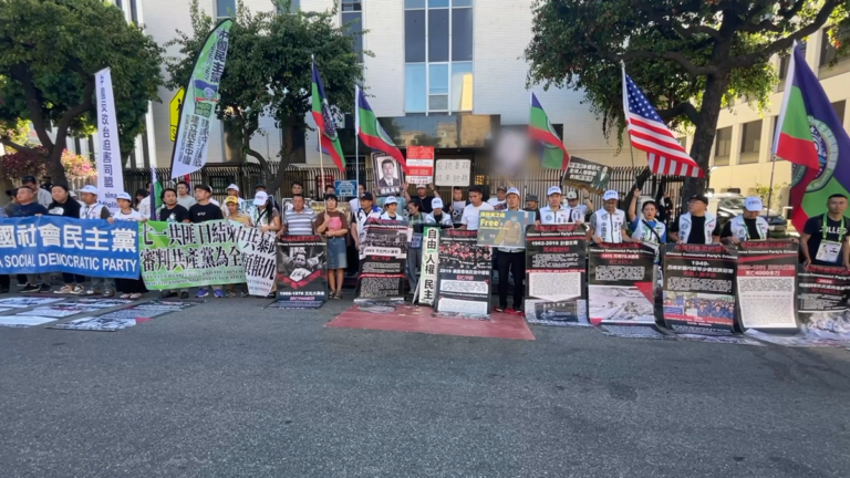 七一前夕 洛杉磯華人抗議 細數中共殘暴歷史