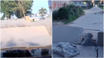 全国多省气温超40℃如铁板烧 河南道路爆裂（视频）