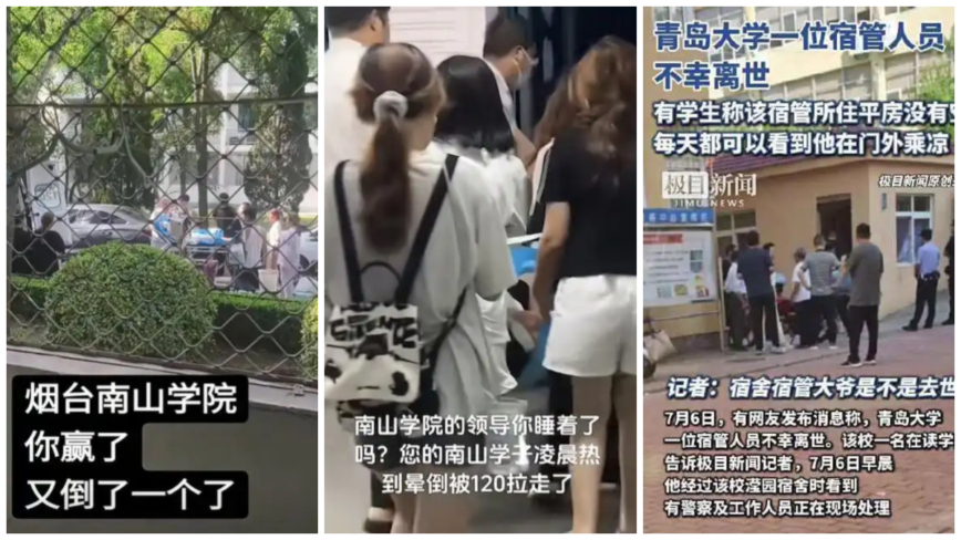 大陆高温 大学生热晕送医 宿管员热死 鸟中暑掉地