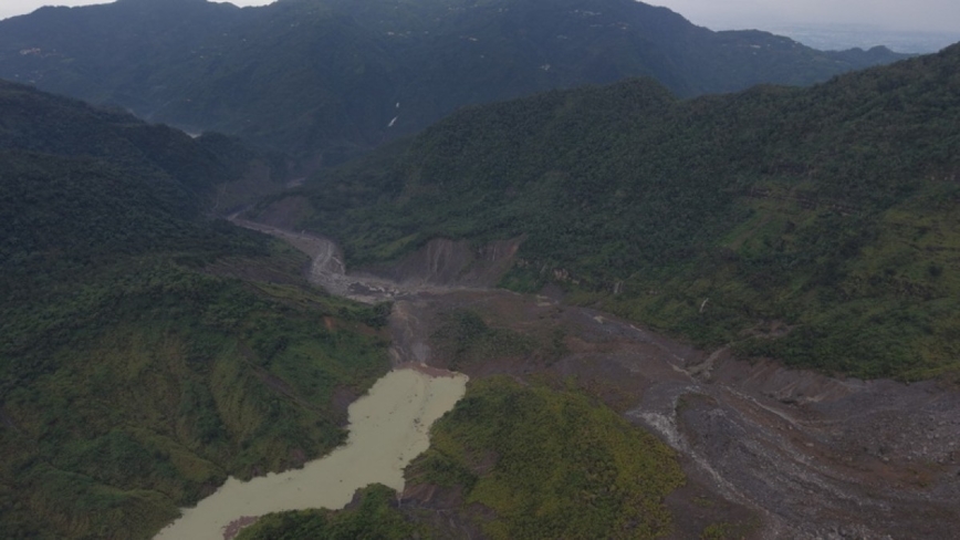 剧烈降雨 云林草岭堰塞湖恐溃决 下游民众视情况撤离