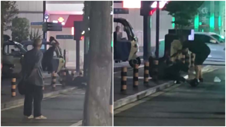 洛陽交警酒駕 撞了拾荒老人還瘋狂毆打他（視頻）