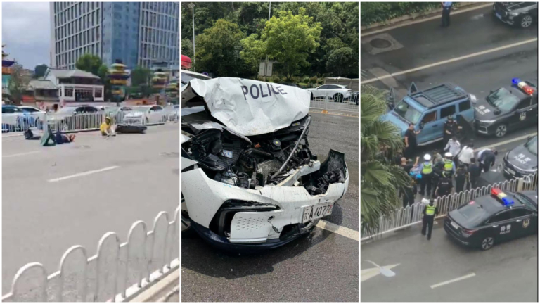 昆明男駕越野車高速撞多人 撞爛警車傳被連開4槍（視頻）