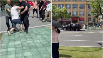 杭州小学生集体流鼻血 家长维权被打被抓（视频）
