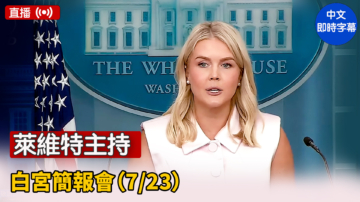【直播】萊維特主持白宮簡報會（7/23）