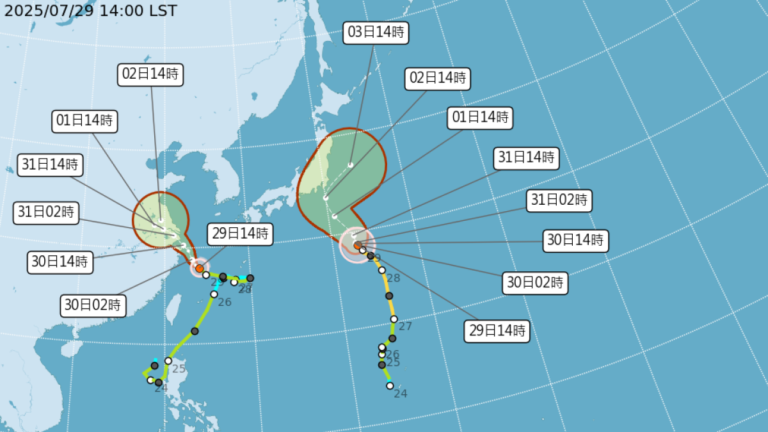 颱風竹節草江浙一帶前進 預估30日傍晚登陸