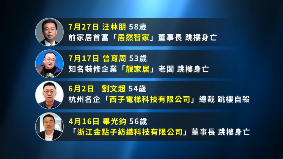 【禁闻】中国民企悲歌 百日内四位知名老板坠亡