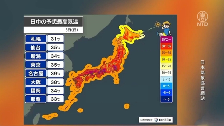 熱浪席捲日本列島 局部少雨恐加劇米荒