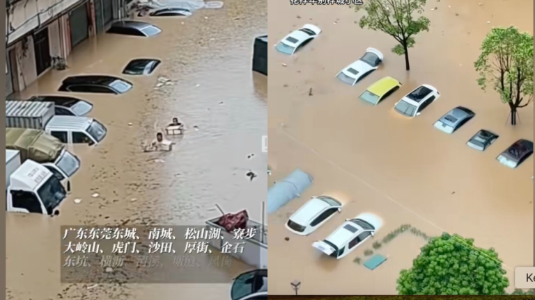 華南暴雨如「倒水」 網友：兩廣地區天漏了（多視頻）