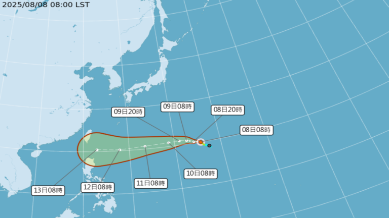 颱風楊柳88節今晨生成 不排除通過台灣