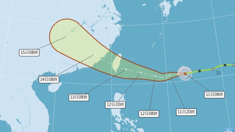 颱風楊柳結構結實 最快今夜發海警 13日風雨最大