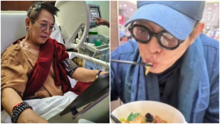 李連杰術後吃麵報平安 手術期間佛珠不離身