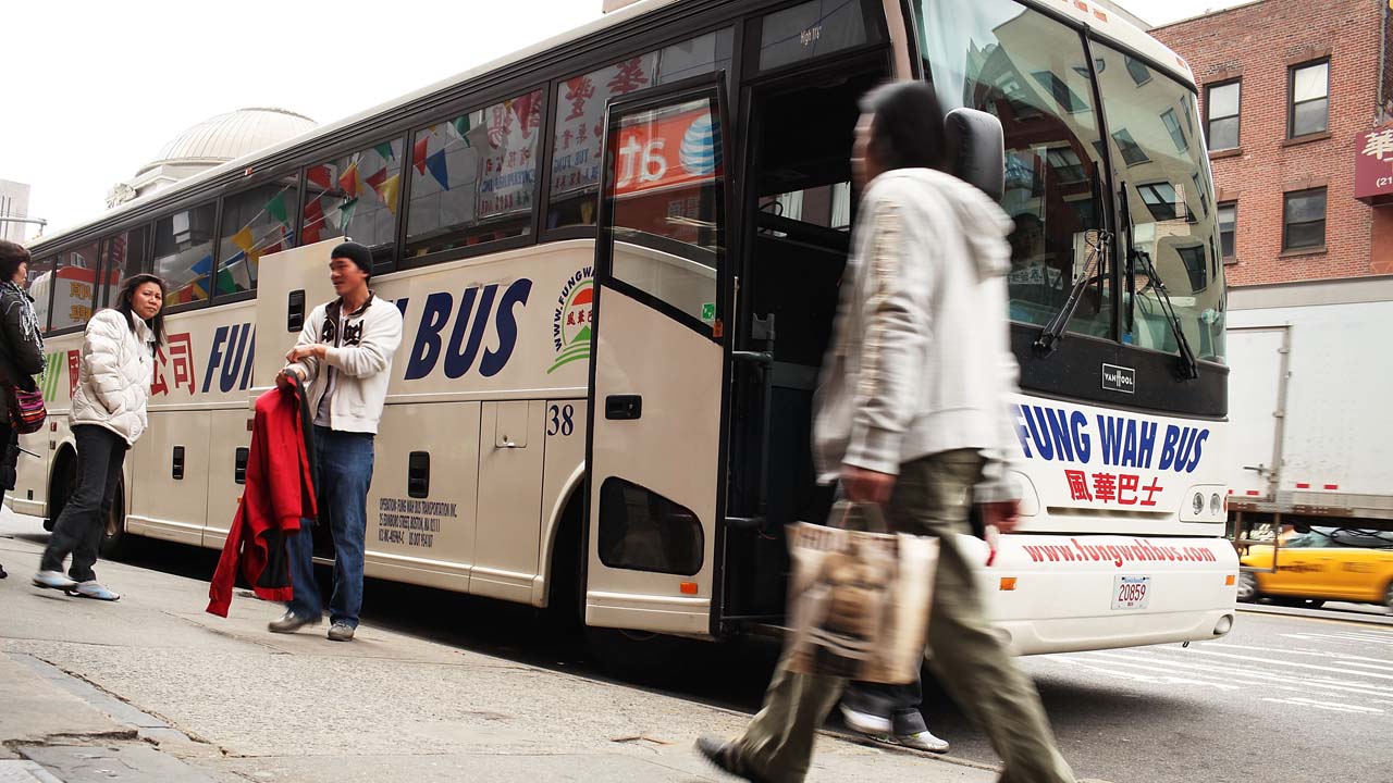 紐約大巴車資料圖,與本新聞無關。(Spencer Platt/Getty Images)