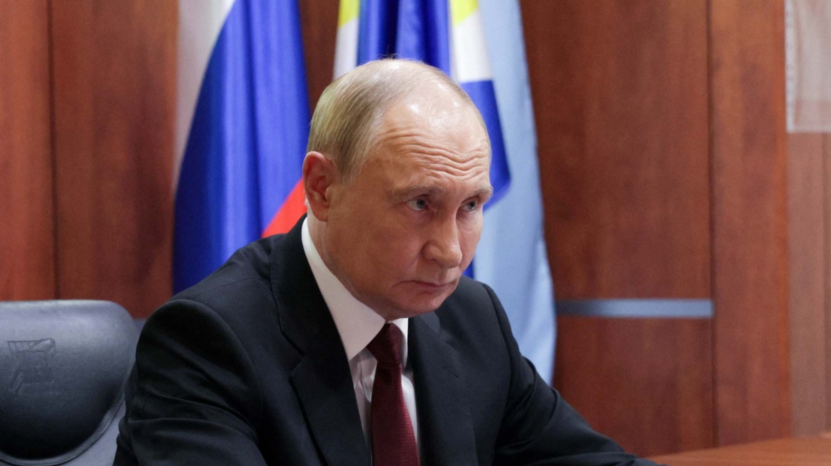 9月3日,俄羅斯總統普京(Vladimir Putin)表示,如果烏克蘭總統澤連斯基願意到莫斯科,他已經準備好會面。俄羅斯總統普京資料圖。(SPUTNIK/AFP via Getty Images)
