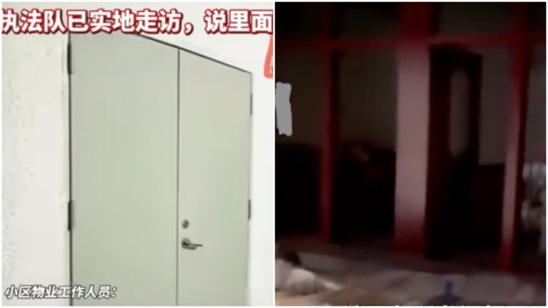 深圳一小區公共區域暗藏朱紅復古建築 引各種猜測