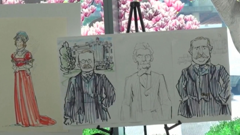 插畫家推新書 教民眾學畫美國總統與第一夫人