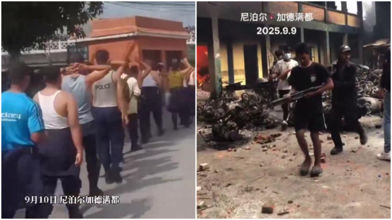 尼泊爾警察被繳械押走 民衆搶槍衝入政府樓 視頻熱傳