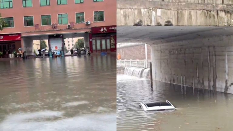 河南暴雨多地停工停課 民眾抱怨（多視頻）