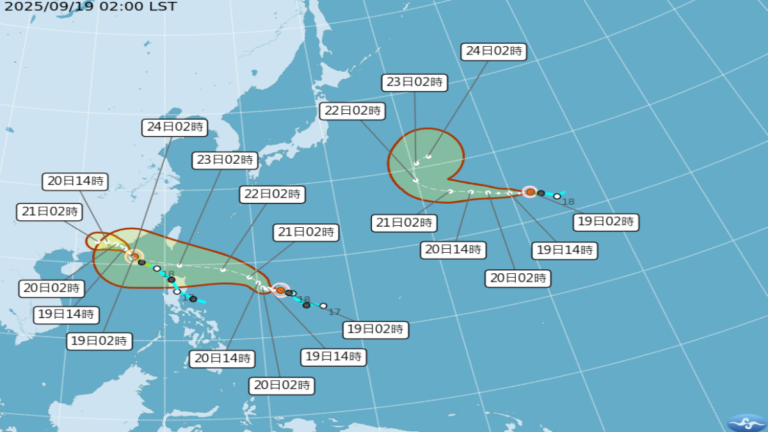 單日三颱生成 台下週連三天防強風豪雨