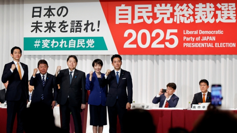 日本自民黨總裁競選正式啟動 五名候選人角逐