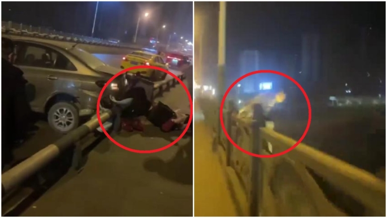 傳重慶車禍傷人 司機賠不起當場跳橋（視頻）