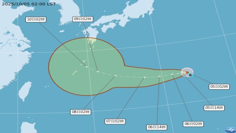颱風哈隆生成 預測路徑在琉球東側大迴轉