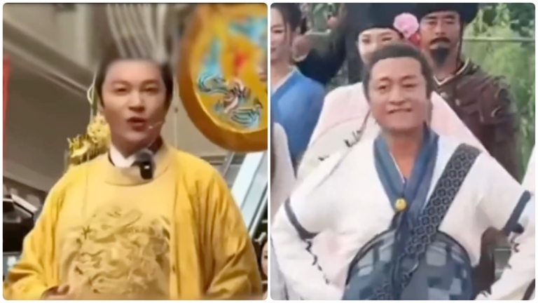 「御用皇帝」現身景區 中國演員為生計街頭表演