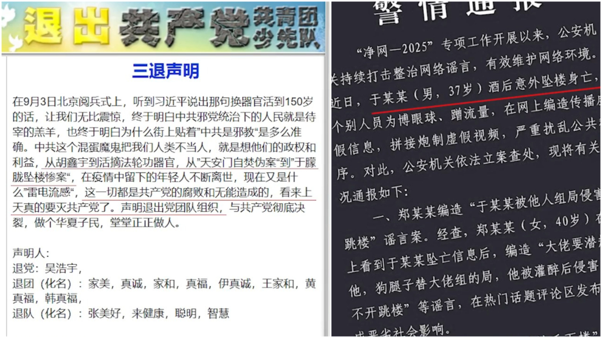 【禁闻】于朦胧去世一个月难昭雪 民众义愤退党