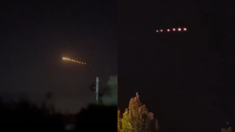 山東、河北多地夜空驚現串珠狀不明飛行物（視頻）