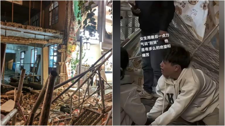 長沙一店鋪外牆垮塌致2死2傷 涉違規裝修