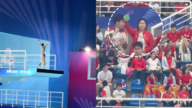 陈芋汐失误仍夺冠 全红婵观众席助威（视频）