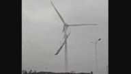 江西巨型风力发电叶片空中断裂 玻璃纤维满天飞（视频）