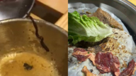 頭皮發麻！顧客吃烤肉時嘴裡掉出10厘米長活蟲